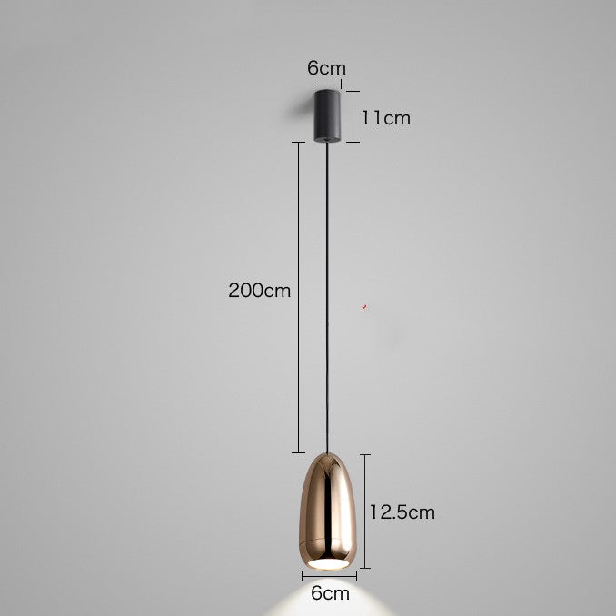 Net Celebrity Small Chandelier Led Creative Bullet Head Bedside Hanging Wire Lamp GND Products