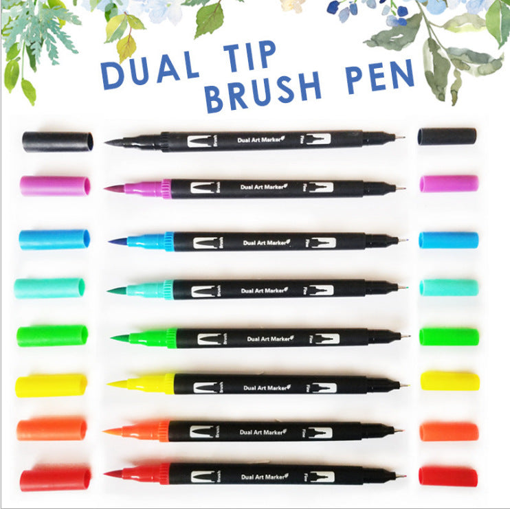 Soft Head Color Watercolor Pen Art Student Painting Coloring Gift Set GND Products