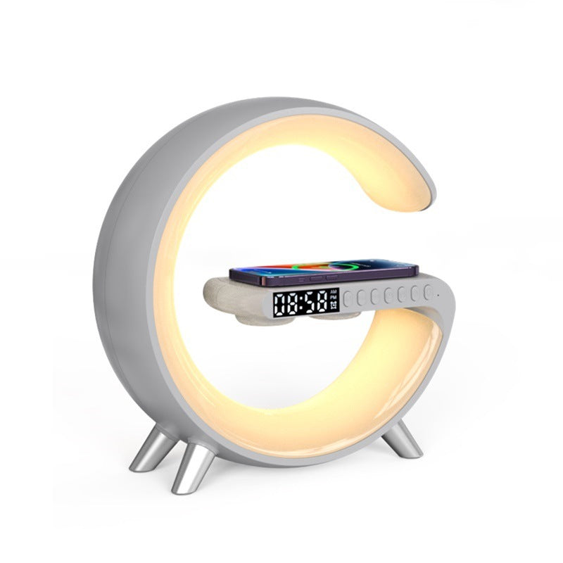 New Intelligent G Shaped LED Lamp Bluetooth Speake Wireless Charger Atmosphere Lamp App Control For Bedroom Home Decor GND Products