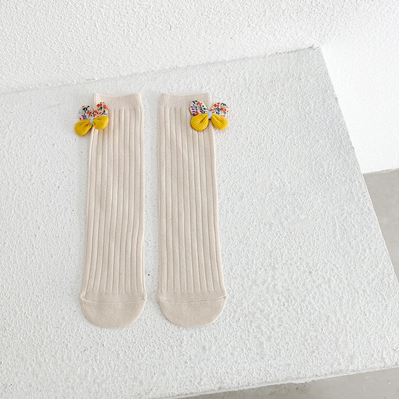 Children's Socks Bowknot Girls Straight Socks Saor Style
