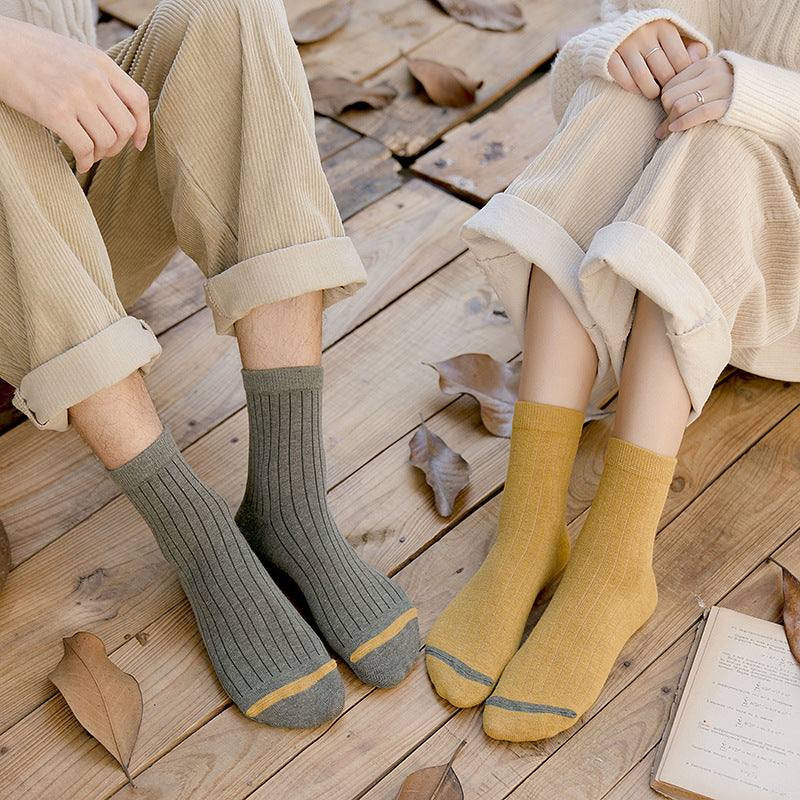 Couple socks in tube socks