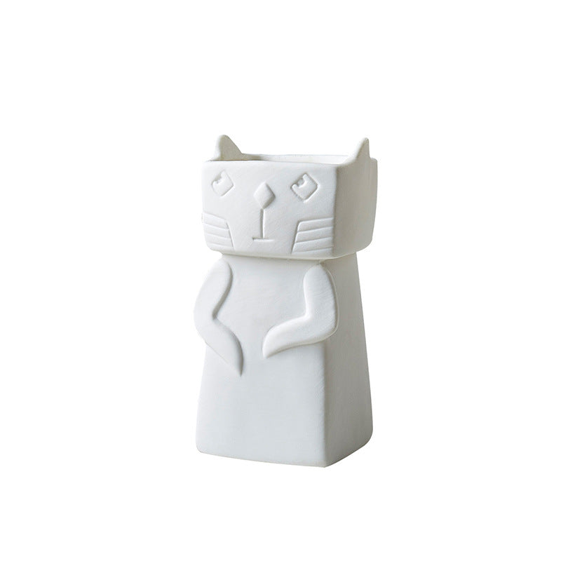 Nordic Style White Ceramic Vase Decoration Saor Style