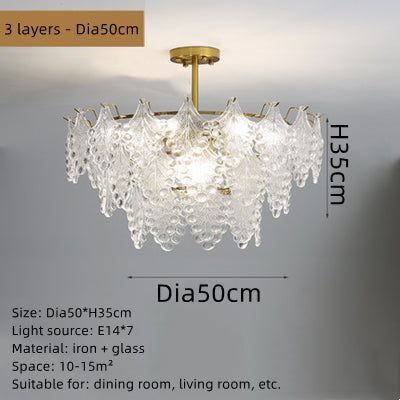 Simple Living Room Glass Chandelier GND Products