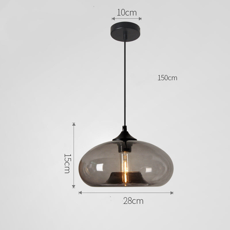 Modern Loft Pendant Lamp Glass Hanging Light Fixture