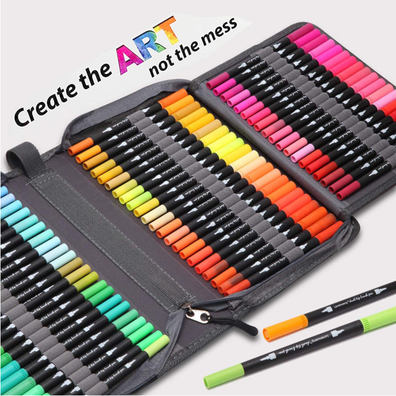 Soft Head Color Watercolor Pen Art Student Painting Coloring Gift Set GND Products