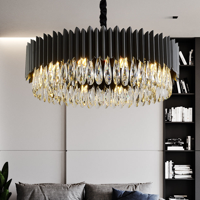 Modern Simple Black Crystal Living Room Lighting GND Products