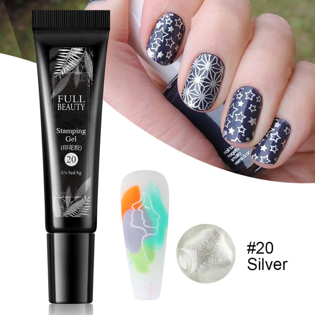 Nail Art Fluorescent Printing Glue, Nail Template Transfer Glue Hose Set GND Products