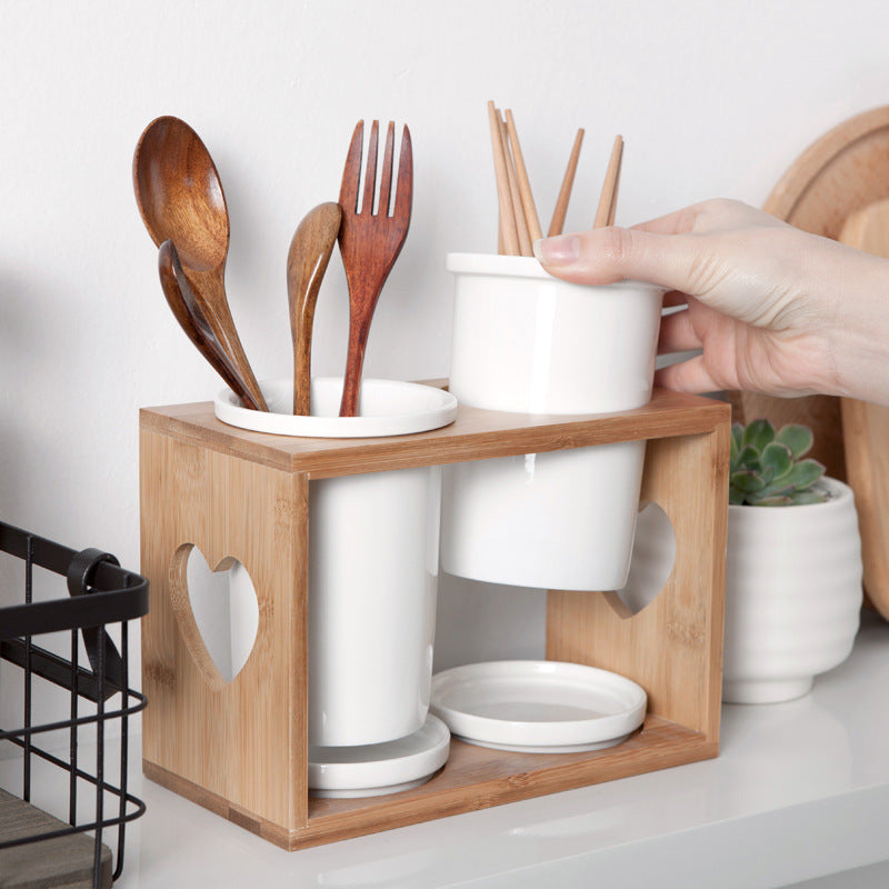 Household Ceramic Cutlery Holder