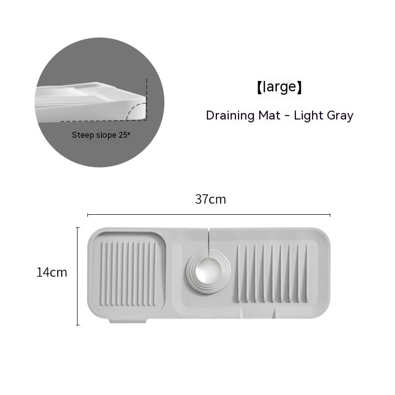 Silicone Faucet Pad Kitchen Gadgets Bathroom Mat Anti-splash Drain Pad Faucet Bottom Waterproof Thickening GND Products