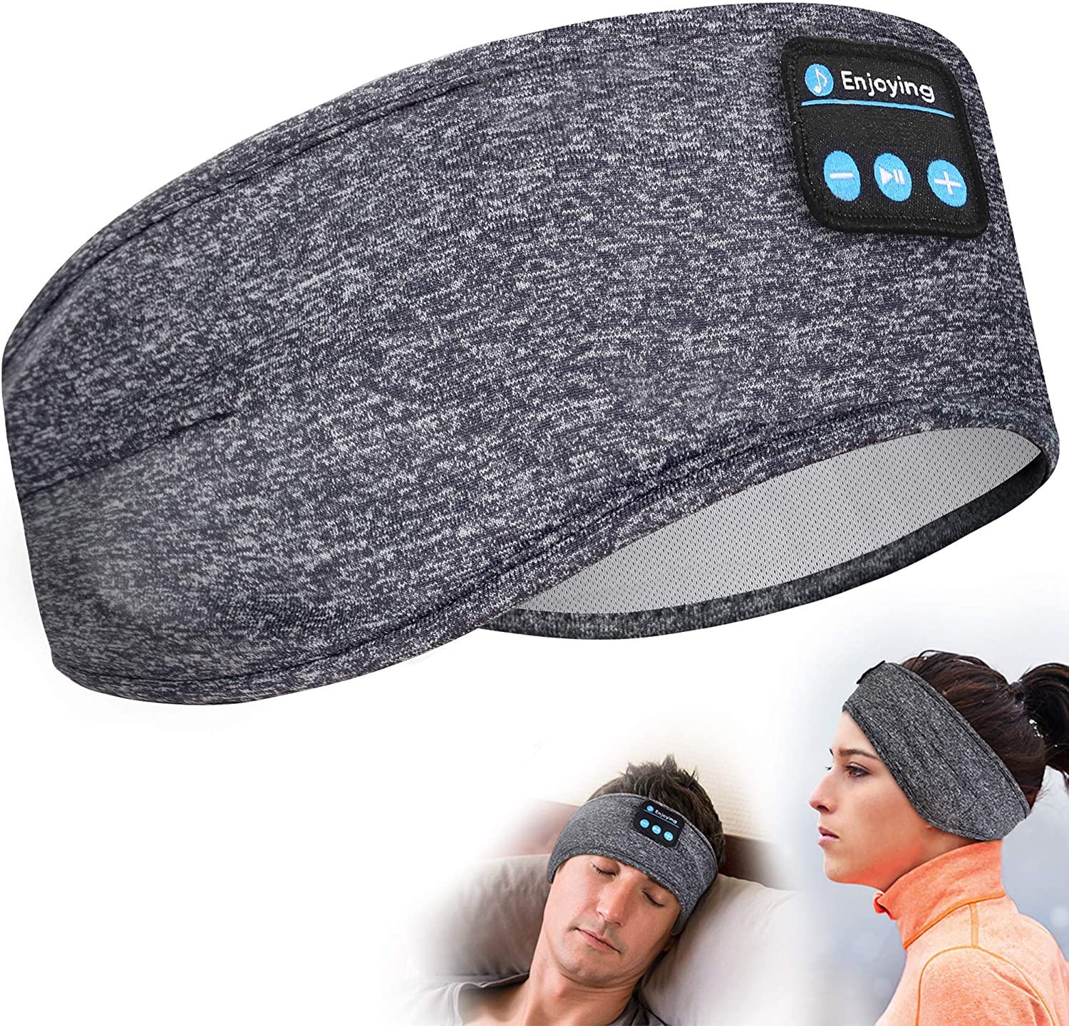 Wireless Bluetooth Sleeping Headphones Headband Thin Soft Elastic Comfortable Music Ear Phones Eye Mask For Side Sleeper Sports GND Products