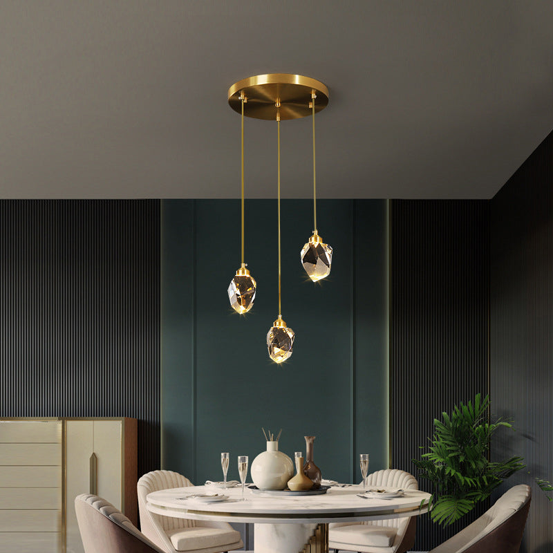 Restaurant Full Copper Crystal Chandelier