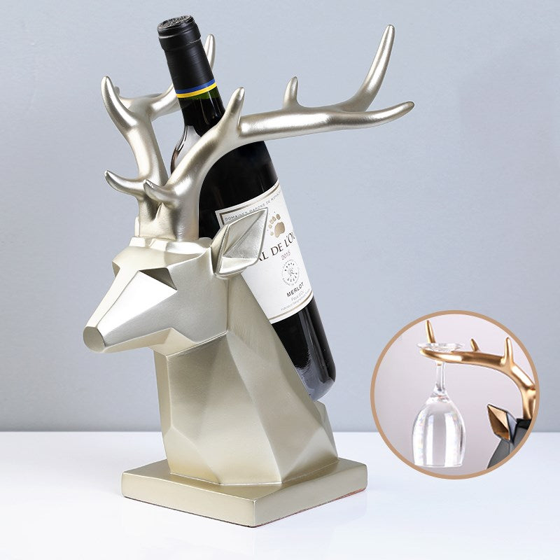 Creative deer head wine rack