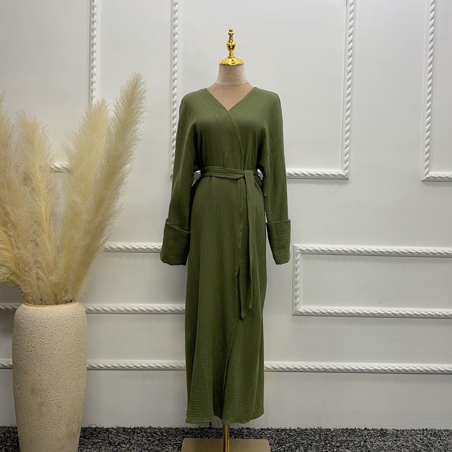 Pure Cotton Casual Plus Size Top Two-piece Pants Suit Saor Style