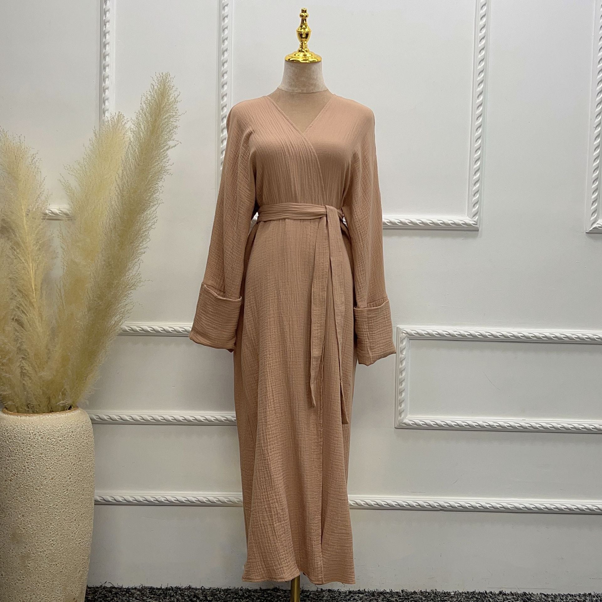 Pure Cotton Casual Plus Size Top Two-piece Pants Suit Saor Style
