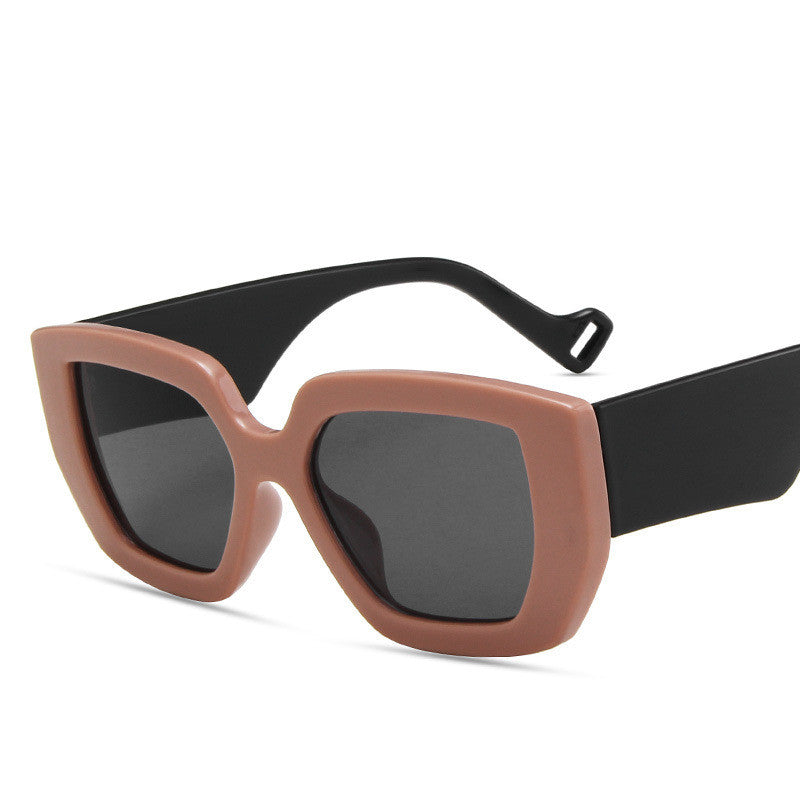 Side Sunglasses Personality Polygon Contrast Sunglasses Retro Sunglasses Saor Style