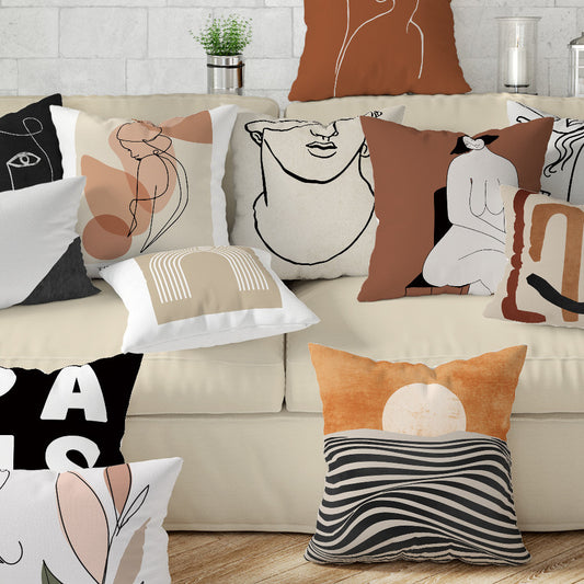 Nordic New Abstract Modern Minimalist Pillowcase Saor Style