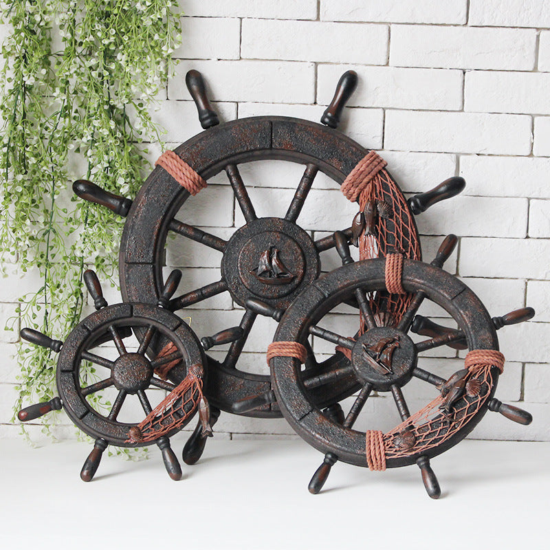 Mediterranean Vintage Handmade Wooden Pendant Anchor GND Products