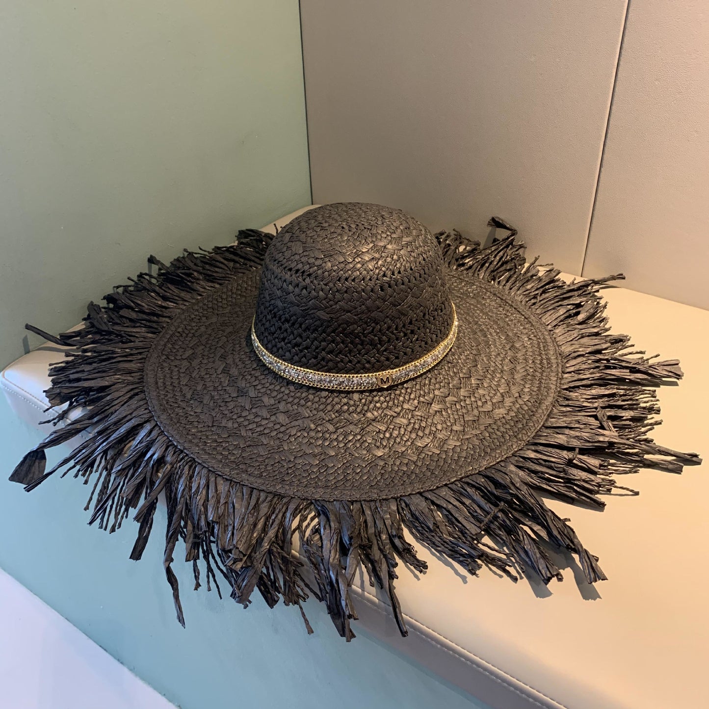 Straw Tassel Sun Hat With Wide Brim