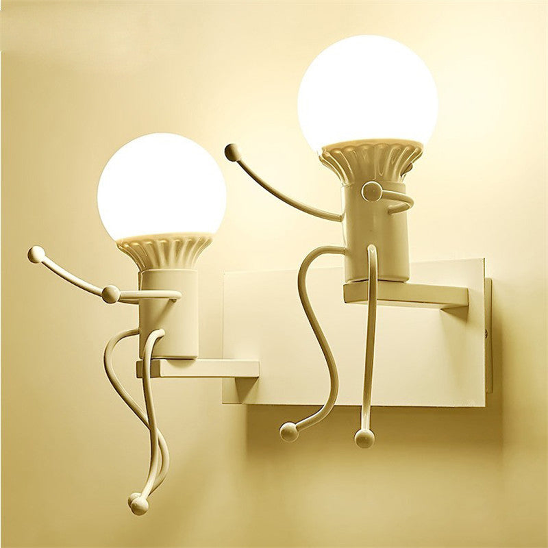 Modern Creative LED Wall Lamps Bedroom Bedside Lamp Nordic Iron Corridor Stairs Bar Restaurant Wall Light Child Room Decoration GND Products