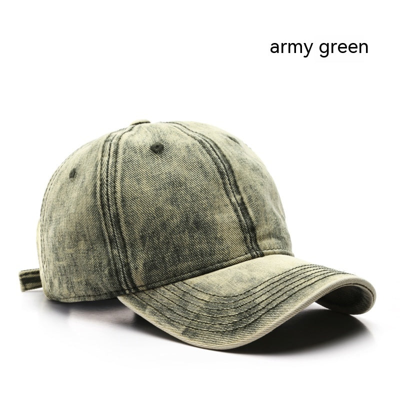 Washed Denim Solid Color Light Board Baseball Cap