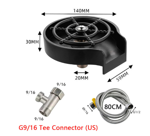 Bar Counter Cup Washer Sink High-pressure Spray Automatic Faucet Coffee Pitcher Wash Cup Tool Kitchen GND Products