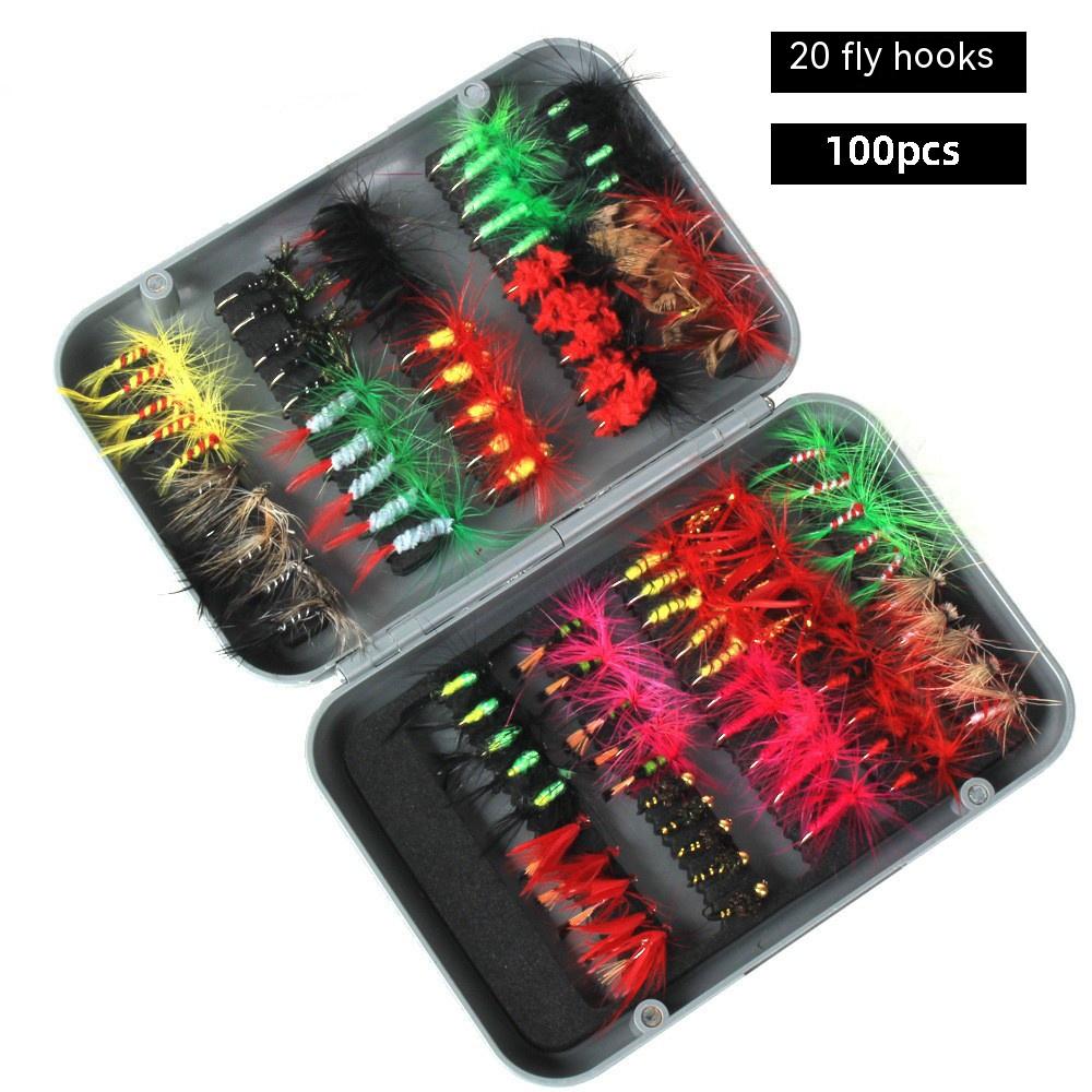 Fishing Gear 100 Fly Bait Set GND Products