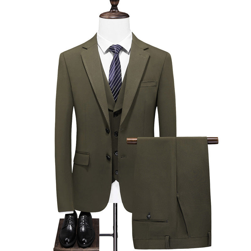 Business Casual Men's Suit Three-piece Suit Wedding Dress Saor Style