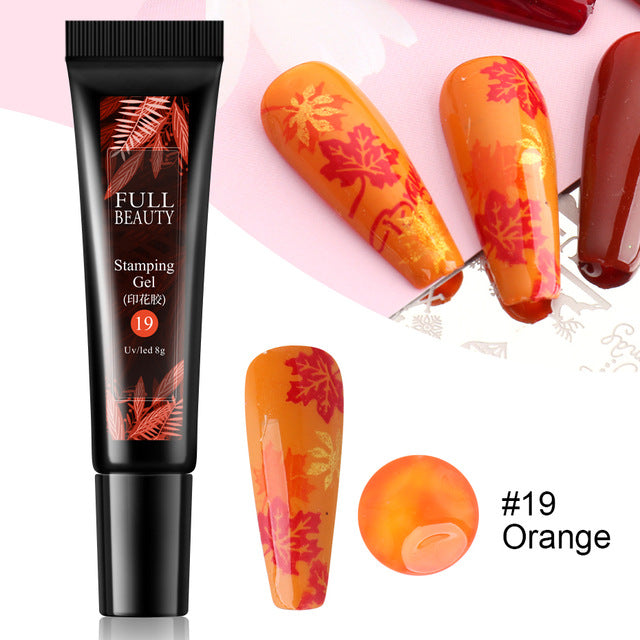 Nail Art Fluorescent Printing Glue, Nail Template Transfer Glue Hose Set GND Products