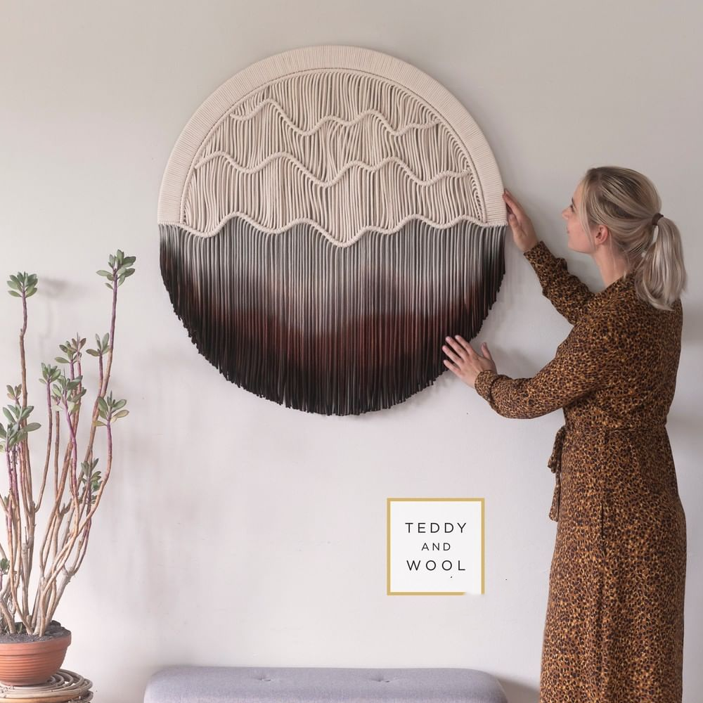 Nordic Hand-dyed Woven Round Tapestry Saor Style