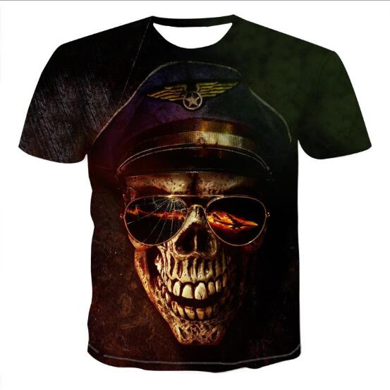 Mens Skull T shirts 3D t- shirts Saor Style