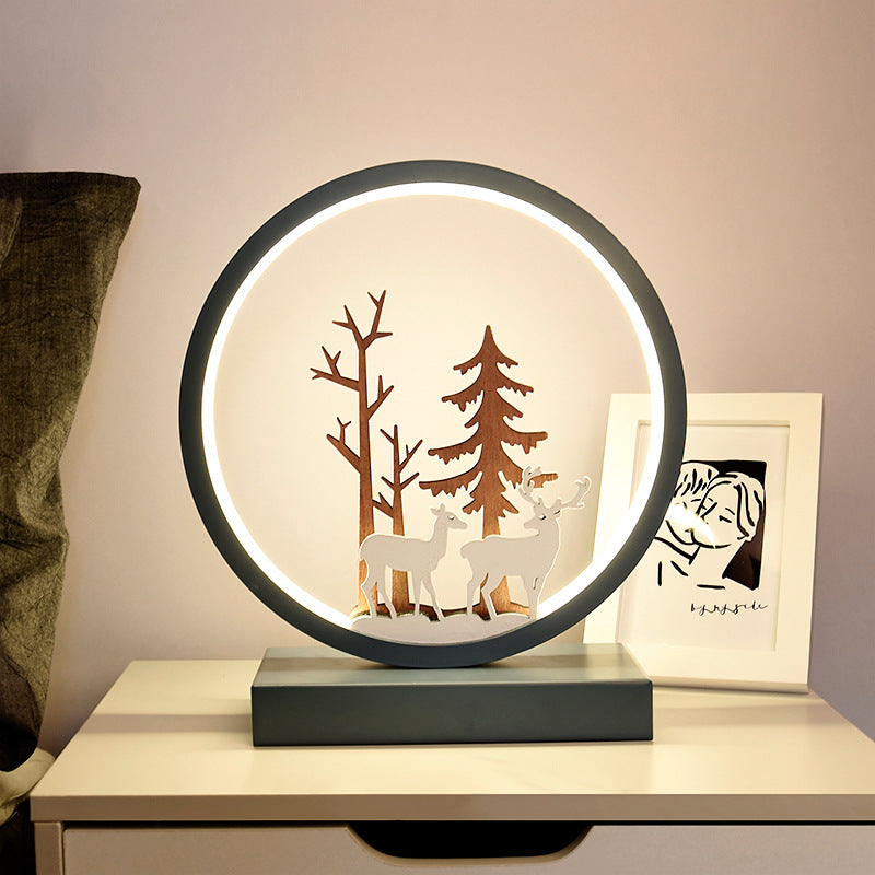 Deer in the Forest led desk lamp