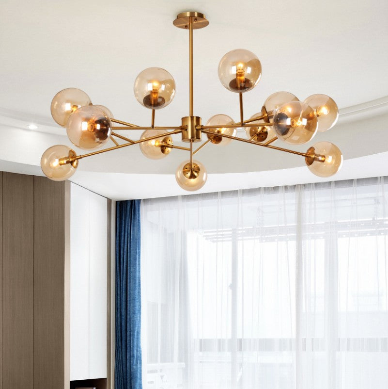 Study Bedroom Living Room Hotel LED Household Glass Chandelier GND Products