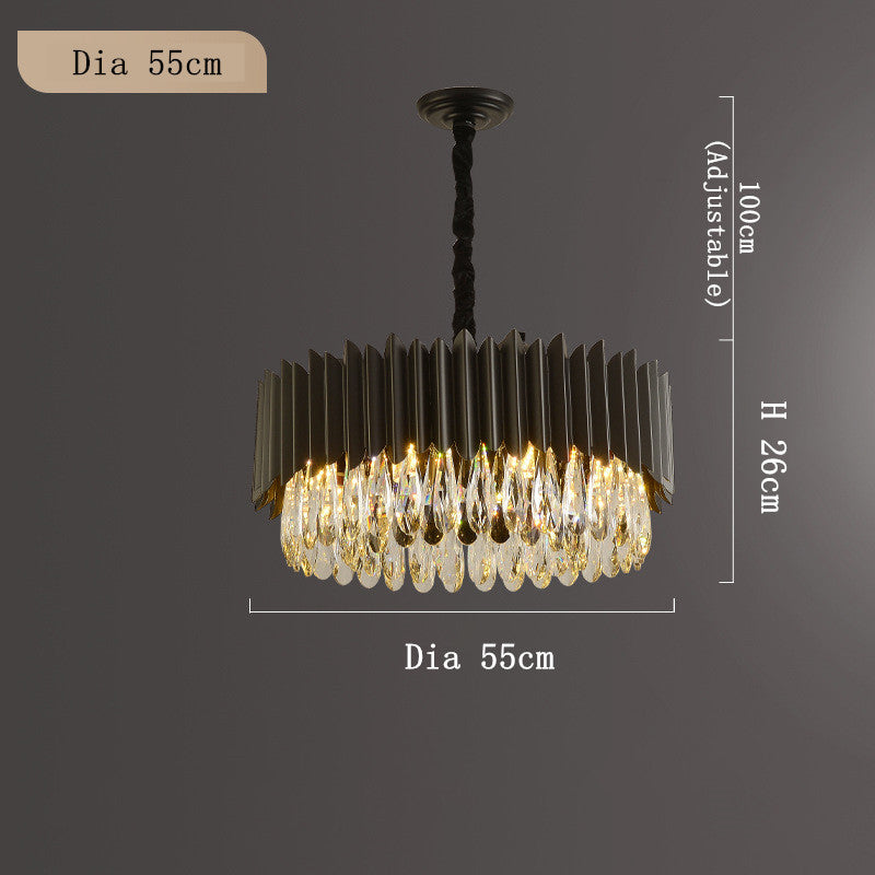 Modern Simple Black Crystal Living Room Lighting GND Products