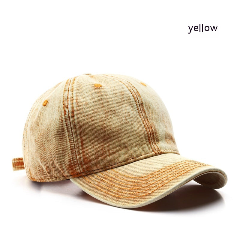 Washed Denim Solid Color Light Board Baseball Cap