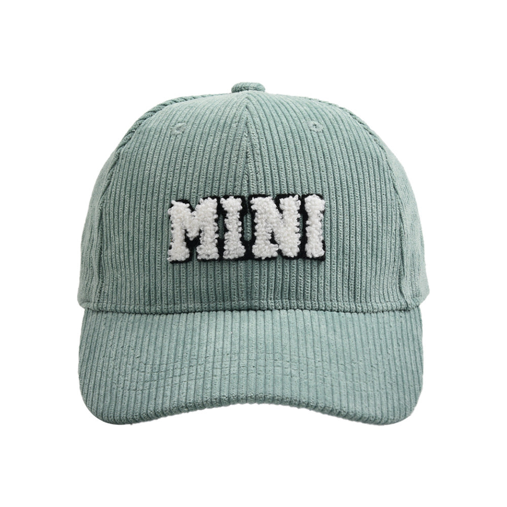 Letter MAMA Embroidered Corduroy Baseball Cap Cap Female Parent-child Style