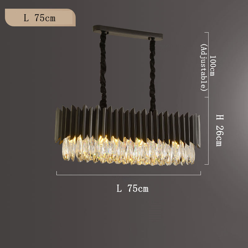 Modern Simple Black Crystal Living Room Lighting GND Products