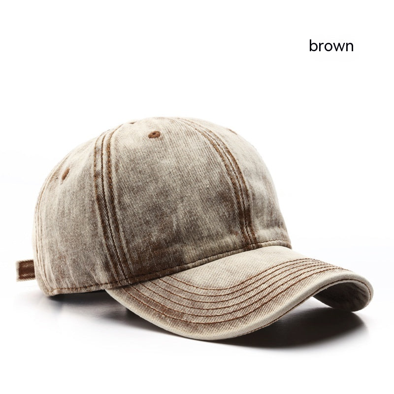 Washed Denim Solid Color Light Board Baseball Cap
