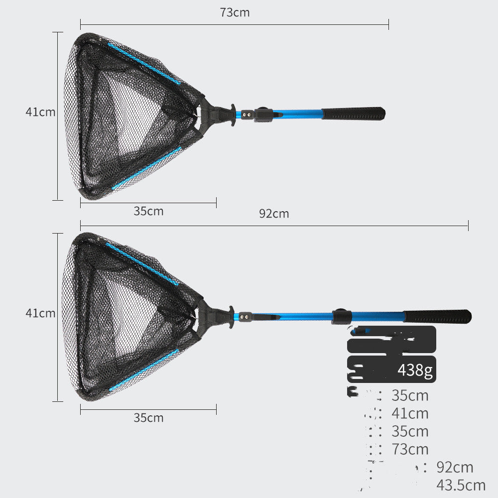 Aluminum Alloy Retractable Triangle Folding Hand Net Lure Fishing Net GND Products