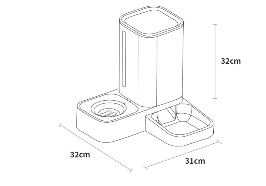 Pet Automatic Water Storage Double Plastic Pet Bowl Saor Style