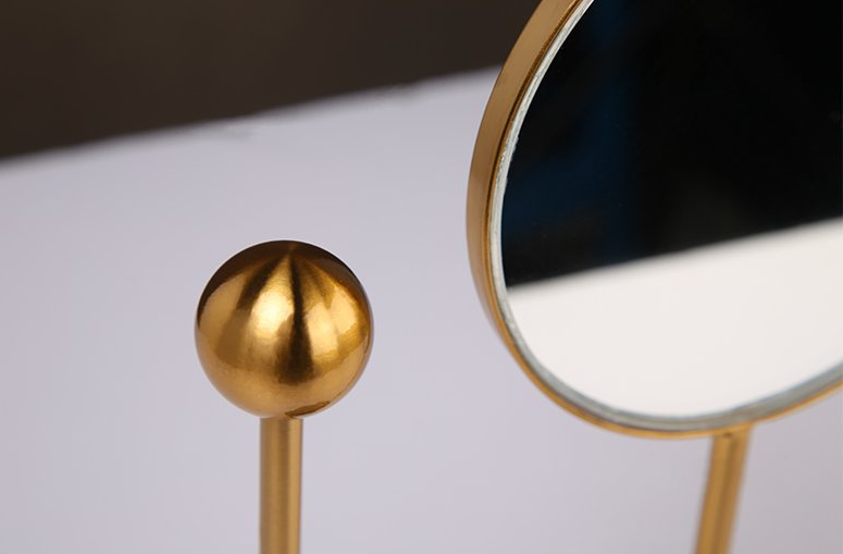 Modern Nordic Light Luxury Style Wrought Iron Makeup Mirror Desktop Mirror GND Products