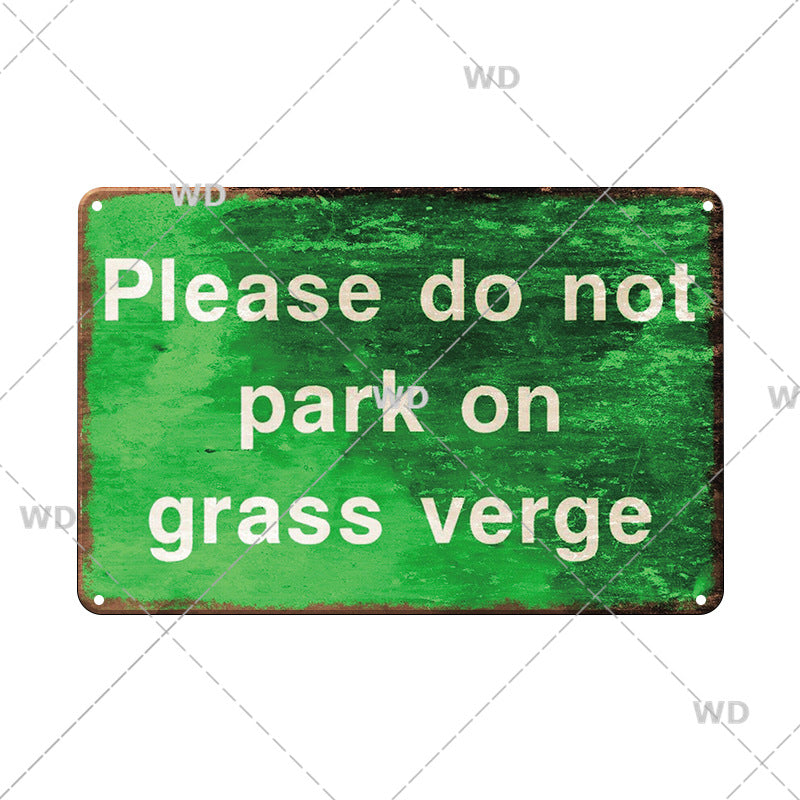 Warning Poster Danger Vintage Tin Signs Beware Of Animal Saor Style