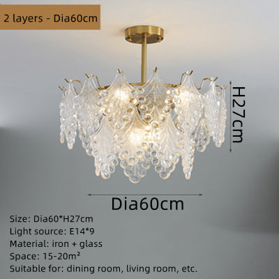 Simple Living Room Glass Chandelier GND Products