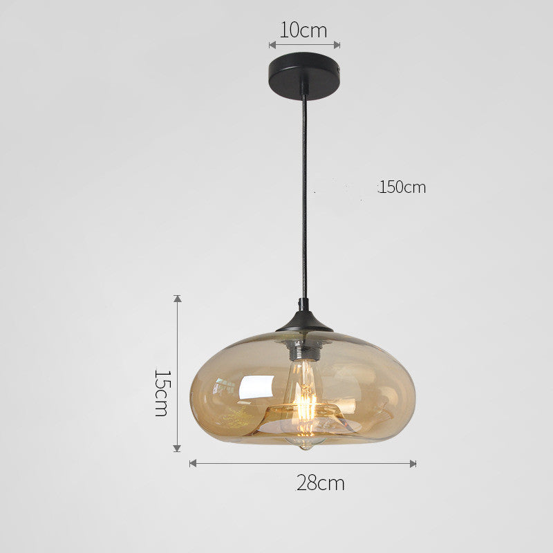 Modern Loft Pendant Lamp Glass Hanging Light Fixture