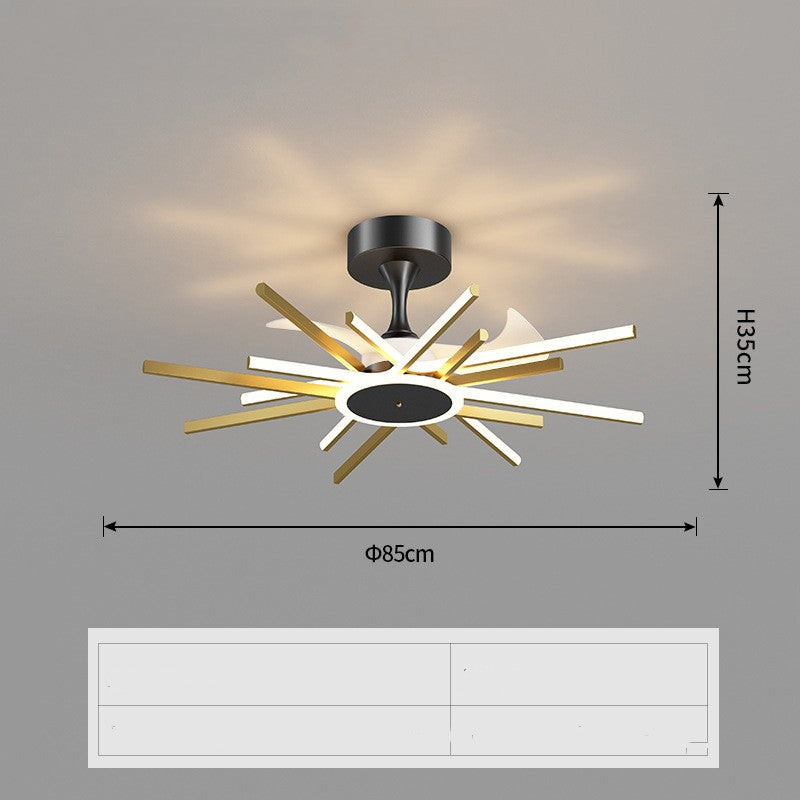 Nordic Light Luxury Living Room Fan Lamp Simple New Style GND Products