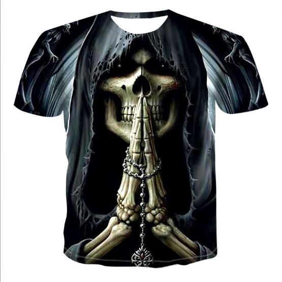 Mens Skull T shirts 3D t- shirts Saor Style