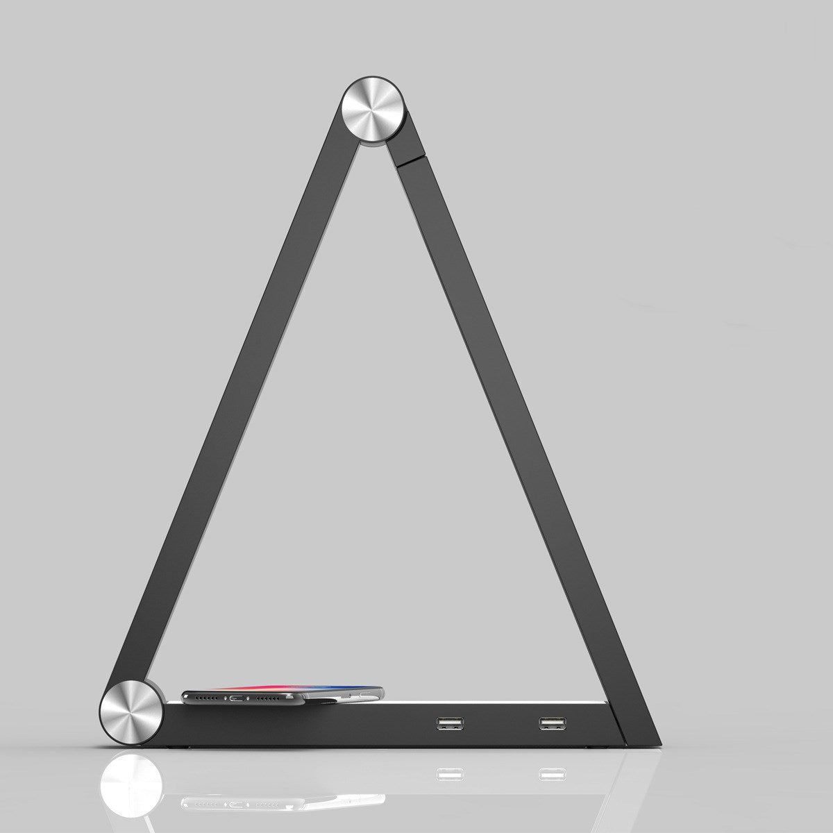 LED Triangle Table Lamp Wireless Charging Led Desk Lamps Rechargeable Table Lamps Smart Home Desk Art Light EU US UK Standard GND Products