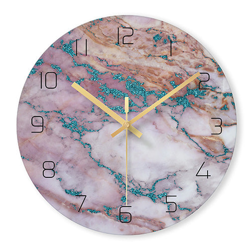 Glass Three-dimensional Marble Clock
