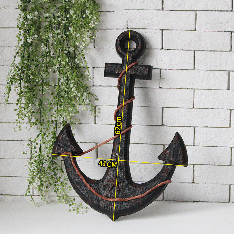Mediterranean Vintage Handmade Wooden Pendant Anchor GND Products