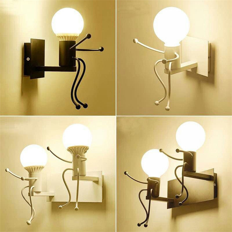 Modern Creative LED Wall Lamps Bedroom Bedside Lamp Nordic Iron Corridor Stairs Bar Restaurant Wall Light Child Room Decoration GND Products