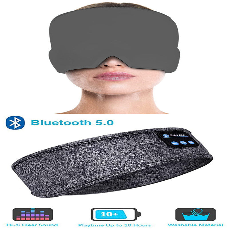 Wireless Bluetooth Sleeping Headphones Headband Thin Soft Elastic Comfortable Music Ear Phones Eye Mask For Side Sleeper Sports GND Products